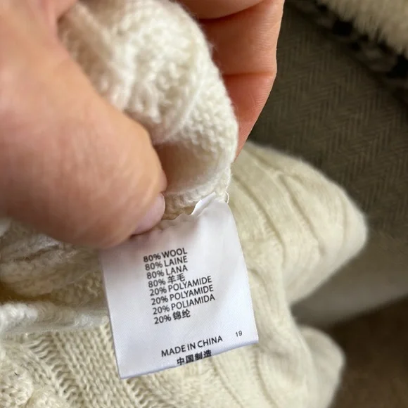 Brandy Melville Cream Cable Knit Sweater - Picture 6 of 6